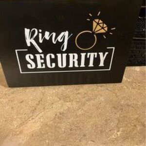 Wedding Ring Security Wood Briefcase Box